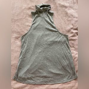 Heather grey free people turtle neck tank